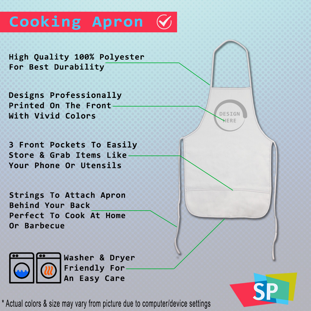 100% Polyester Aprons for Women & Men Skull Style B Halloween Housewarming Gifts - Picture 8 of 8